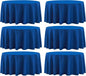 Round Tablecloth 6 Pack 90 Inch Royal Blue Tablecloths Washable Decorative Linen Polyester Table Clothes Cover for Dining Table Banquets Buffet Parties and Wedding