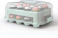 Cupcake Carrier, EXTRA TALL LID, Green Cupcake Holder Carries 24 Standard-Size Cupcakes, Muffin Traveler Two Tier Stand Reusable Cupcake Box