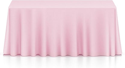 Lann's Linens - 10 Premium 90" x 156" Tablecloths for Wedding/Banquet/Restaurant - Rectangular Polyester Fabric Table Cloths - Pink