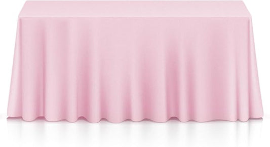 Lann's Linens - 10 Premium 90" x 156" Tablecloths for Wedding/Banquet/Restaurant - Rectangular Polyester Fabric Table Cloths - Pink