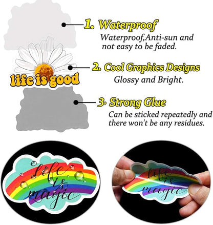 QTL Inspirational Stickers for Kids Motivational Stickers for Water Bottles Laptop for Teens Adults Waterproof Vinyl Pack 50Pcs