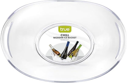 True Chill Acrylic Ice Buckets for Parties and Drinks, 2.11 Gallons (8 Liters) Wine Beer Champagne Bucket, Beverage Tubs Hosting Essentials, Set of 1