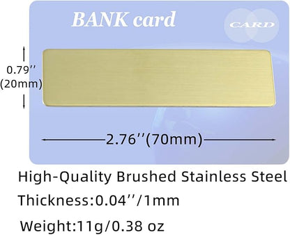 2pcs Stainless Steel Gold Custom Name Tags with Pin or Magnet Adhesive Tape,Personalized,Customizable Name Tags,Custom ID Badge,Metal Name Tag for Cops,Nurses,Doctors(Gold x 2)