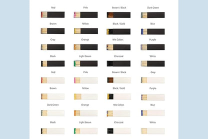 Custom Matchboxes - Set of 10 - Personalized - 2" Inch Long - Colorful Matchsticks - Weddings – Wedding Favor - Matchboxes, Custom Matchbox (2" Matchsticks, Wedding Design #3)