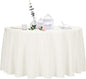 Ascoza 2pack 108 Inch Ivory Round Tablecloth in Polyester Fabric for Wedding/Banquet/Restaurant/Parties