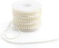Pearls String Beads 33 Feet Crafts Faux Pearl Roll for Christmas Garland Flowers Wedding Party Jewelry Decoration(3mm Ivory)