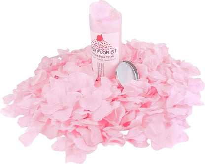 CODE FLORIST 1500 PCS Silk Rose Petals for Valentine's Day,Fake Rose Petals for Romantic Night,Wedding,Proposal Anniversary Flower Decorations(Separated,Scented,Light Pink)
