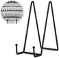Decolore 8 Inch 3 Pack Black Metal Plate Holder Display Stands for Picture, Decorative Plate, Book, Photo Easel, Artistic Work