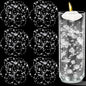 50 PCS Artificial Floating Beads for Centerpieces Vases, Clear 8+3mm String Beads for Wedding Party Faux Pearl String for Decorating, String Pearls for Crafts Vase Filler