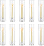 NUPTIO Taper Candle Holders Glass: Set of 10 Hurricane Candlestick Holder Bulk - Candle Stick Stand with Cylinder Sleeves for Thanksgiving Chrstmas Birthday Party Decor