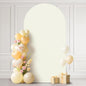 Ledido Wedding Arch Backdrop Cover 6FT Arch Covers Fitted Stretchy Spandex Round Top Stand Backdrop Cover for Wedding Banquet Ceremony Birthday Party Baby Shower Event Decoration,Ivory