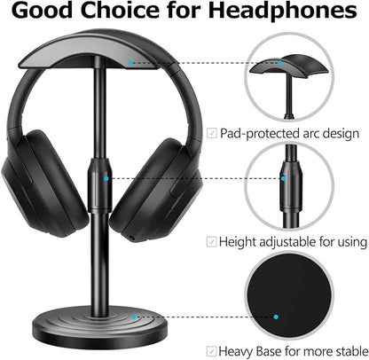 Headphone for Desk Hanger Holder Organizer Keeper Racks Storage Mount Gaming Headset Stand Premium Functional Craftmanship Headset Stand (Plastic)