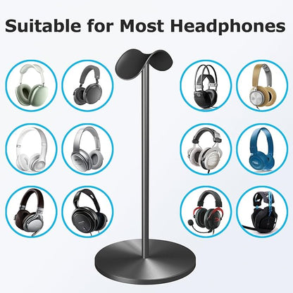 Headphone for Desk Hanger Holder Organizer Keeper Racks Storage Mount Gaming Headset Stand Premium Functional Craftmanship Headset Stand (Metal)