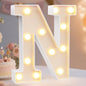 Pooqla LED Marquee Letter Lights Sign, Light Up Alphabet Letter for Home Party Wedding Decoration N
