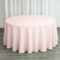 Efavormart Round Tablecloth, 120 Inch Stain & Wrinkle Resistant Washable Table Cloth, Decorative Polyester Fabric Table Cover for Banquet, Wedding, Dining - Blush