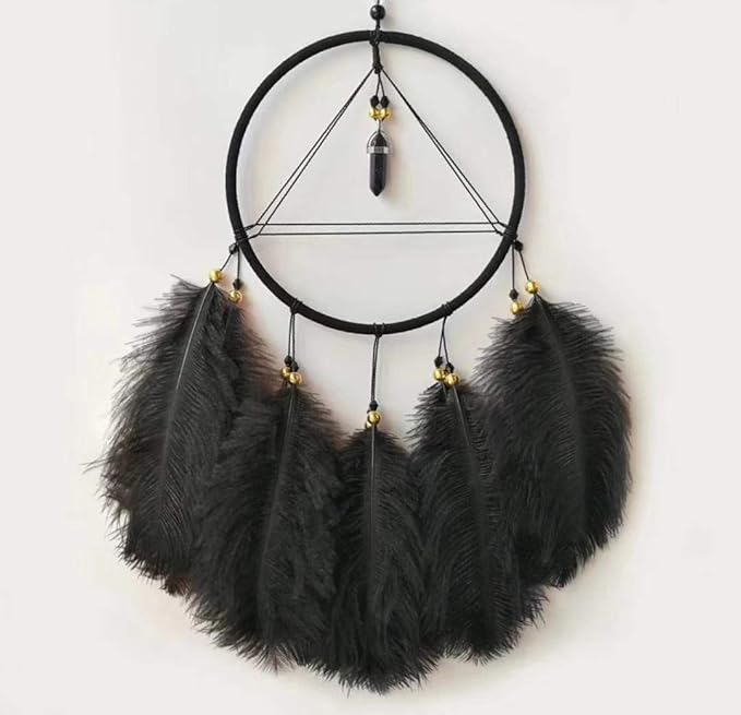 Happy Feather 16-18 inch Black Ostrich Feathers Craft for Wedding Party Centerpieces Home Decoration DIY Craft Pack of 10