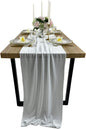 Luxurious Velvet Table Runner, 10ft Wedding Reception Decorations, 20x120inch Soft Velvet Fabric, Table Linen Overlay, Wedding Table Runners (White, 20X120inch)