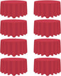 8 Pack Red Round Tablecloth 90 Inch Red Table Cloth Stain and Wrinkle Resistant Reusable and Washable Polyester Fabric Table Covers for Buffet Wedding Party and Banquet