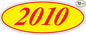EZ-Line Oval Model Windshield Year Stickers for Car Windows Red and Yellow Large Vinyl Dealership Supplies 1 Dozen Pro Pack (2010)