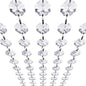 Crystal Acrylic Gems Bead Garland Strands, KinHom 16 Feet Hanging Clear 14mm Daimond Beads Chain Garlands for Manzanita Tree Centerpiece, Chandelier Bead Lamp Chain, Christmas/Wedding Party Decoration