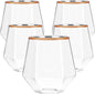 40 count Diamond Unbreakable Stemless Plastic Wine Champagne Whiskey Glasses Elegant Durable Disposable Indoor Outdoor Ideal for Home, Office, Bars, Wedding, 12 Ounce Cups Rose Gold Rim (Rose Gold)