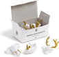 U Brands Mini Flower Fashion Small Magnet Set, White and Gold Animal Heads, 12 Count, Office Supplies for Classroom or Office Decor, Cute Magnets for Whiteboard