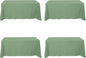 BRILLMAX 4 Pack Sage Green Tablecloths for 6 Foot Rectangle Tables 90 x 132 Inch - 6ft Rectangular Bulk Linen Polyester Fabric Washable Cloth Cover for Wedding Reception Banquet Birthday Party