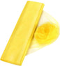 Crystal Organza Tulle Sheer Fabric Backdrop Curtains for Wedding Baby Shower Birthday Party Event Decor, 19” by 30 Yard (Yellow)
