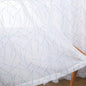 Blue Sheer Curtains 63 Inches, Rod Pocket Voile Drapes for Living room, Bedroom, Modern Embroidery Window Treatments Semi Faux Linen Curtain Panels for Yard, Patio, Parlor, Set of 2, 52"x 63".