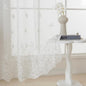 VISIONTEX White Voile Curtains, Decorative White Embossed Butterflies Rod Pocket Window Drapes for Home Kitchen, Living Room and Bedroom 54 x 84 Inch, Set of 2 Curtain Panels