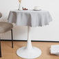 Small Round Grey Tablecloth 36 Inch Polyester Fabric Washable Table Cover Decorative Wrinkle Resistant Solid Color Table Cloth for Dining Party Wedding Camping