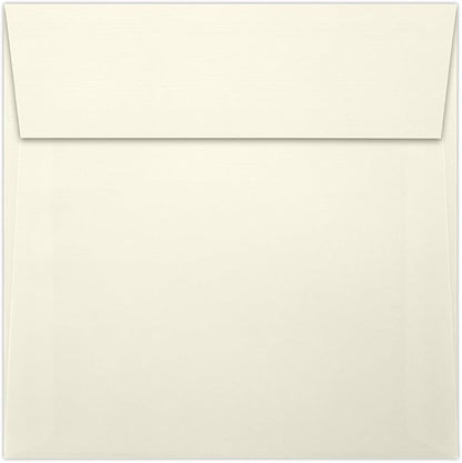 LUXPaper Square Invitation Envelopes | Peel & Press | 5" x 5" | Natural Linen | 80lb. Text | 50 Qty