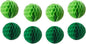 8pcs 10 inch Paper Honeycomb Balls Decorative Tissue Honeycomb Balls Paper Pom Poms Flower Balls Art Hanging Balls for Birthday Wedding Nursery Baby Shower Home Decor (10inch, Green+Dark-Green)