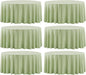 Round Tablecloth 132 Inch 6 Pack Sage Green Tablecloths Washable Decorative Linen Polyester Table Clothes Cover for Dining Table Banquets Buffet Parties and Wedding
