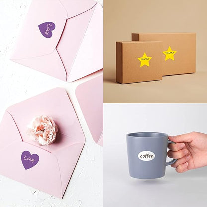 Custom Stickers - Customized Labels with Any Design Image Logo Text, 100 Pink Stickers (Square, 5.5"x5.5") for Business, Thank You, Address, Bottle Labels, Retail Shop, Bake Sales, Gifts