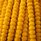 Artificial Marigold Flowers Garland for Diwali Decoration, American Wedding Party, Mantle Decoration, Faux Garlands, Wedding Garland, Spring Bush Floral - 5 String - (Yellow | 4 to 4.5 ft) Hashcart®