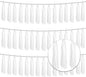 3P Metallic Fringe Banner Garland Foil Tinsel Streamer Wall Hanging Curtain Backdrop Banners for Parade Floats Graduation Decorations, Baby Bridal Shower Party Decoration(White)