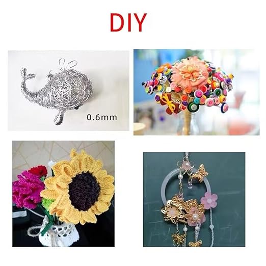 76Yards 26Gauge Silver Metal Floral Wire Flexible Paddle Florist Garden Wire for Flower Arrangement,Crafts,Christmas Wreaths Tree,Garland.