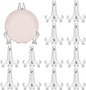 12 Pack 7 Inch Clear Plastic Easels or Stand/Plate Holders to Display Pictures or Other Items at Weddings, Plate Stands for Home Decoration, Birthdays, Tables
