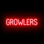 SpellBrite GROWLERS Sign | Beer-Related Sign with Neon Look, Red LED Light Source | 33.0" x 6.3"