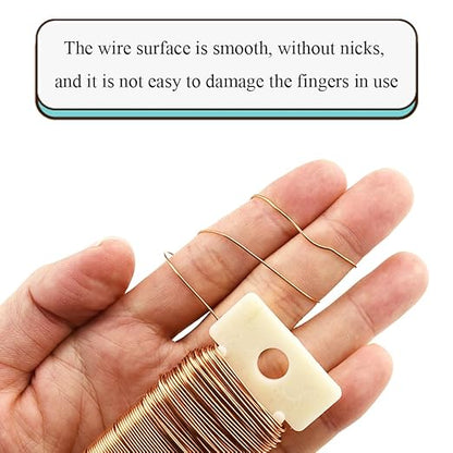 HAHIYO 22Gauge Rose Gold 3Roll Total 115Yards(345Feet) Metal Floral Wire Flexible Paddle Wire for Crafts Christmas Wreaths Tree Flower Arrangement Bouquet Wrapping Wedding DIY