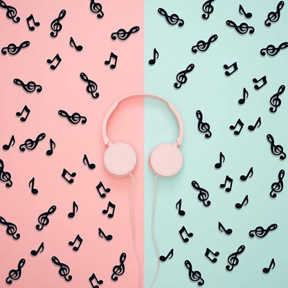 Confetti Musical Notes Confetti Black Musical Clef Cutout for Music Party Reception Birthday Wedding Engagement Baby Shower Party Decoration Supplies 3 style(Music)