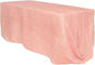 YOUR CHAIR COVERS - 90 x 156 inch Rectangular Crinkle Taffeta Tablecloth - Blush, Rectangle Table Linens for 8 ft Rectangular Tables, Wedding Crushed Table Cloth