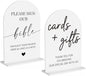 2Pcs Sign Our Bible Wedding Sign Cards and Gifts Signs for Wedding Engagement Party Bridal Shower Baby Shower Table Desk Acrylic Decor