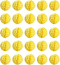 20pcs Honeycomb Decoration - Paper Flower Balls, Tissue Pom Poms for Birthday Wedding Home Decor (3inch, Yellow)