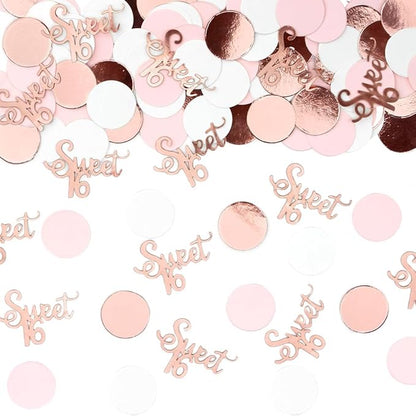 Sweet 16 Birthday Decorations for Girl Happy 16th Birthday Confetti Wedding Anniversary Table Scatter Party Supplies 300PC
