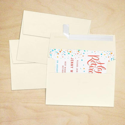 LUXPaper A7 Invitation Envelopes | Peel & Press | 5 1/4" x 7 1/4" | Natural Linen | 80lb. Text | 500 Qty