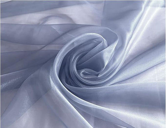 MDS Pack of 50 PCS Organza Chair Sashes Wider Dining Chair Bows Ribbon Tie Back for Wedding Party Birthday Bridal Shower Reception Event Banquet Home Chair Cover Decoration - Dusty Blue