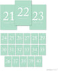 Andaz Press Mint Green Wedding Table Numbers 21-40, 4x6-Inches Table Number Cards For Wedding Reception Table Number For Seating Chart For Wedding Reception, Restaurant, Classroom, Boda