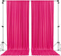 AK TRADING CO. 10 feet x 8 feet IFR Polyester Backdrop Drapes Curtains Panels with Rod Pockets - Wedding Ceremony Party Home Window Decorations - Fuschia